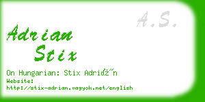 adrian stix business card